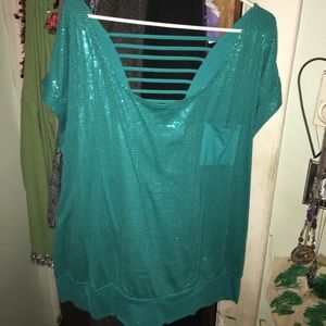 Teal fancy blouse